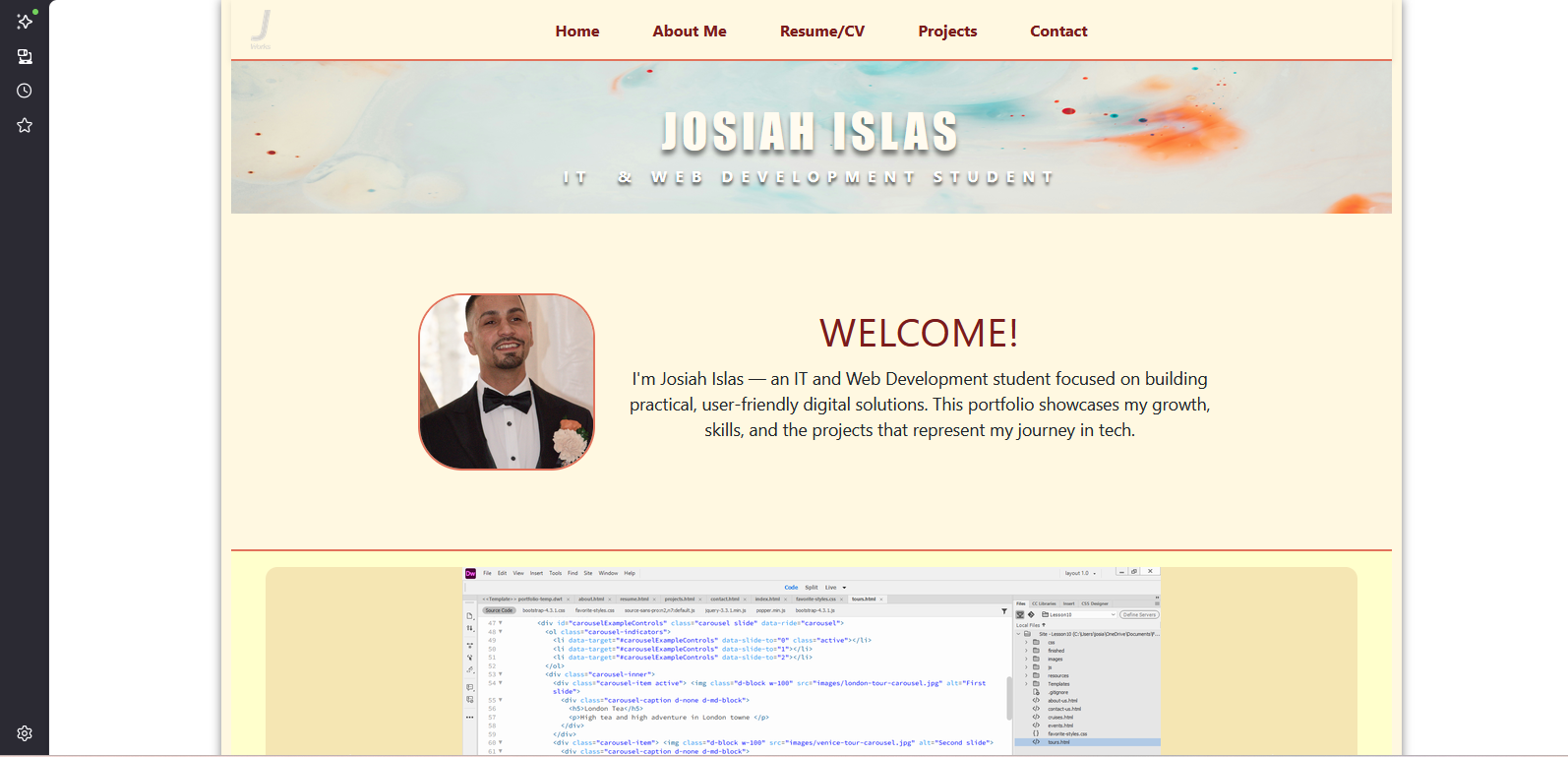 Personal Portfolio site screenshot